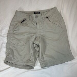 Vintage‎ Eddie Bauer Mom Shorts Size 4 Beige High Waist Outdoors Hiking